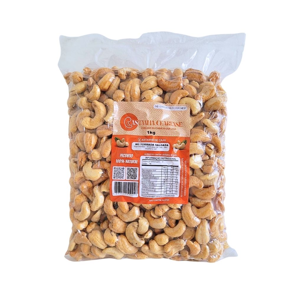 Castanha De Caju W3 Torrada Salgada - Castanha Cearense Premium