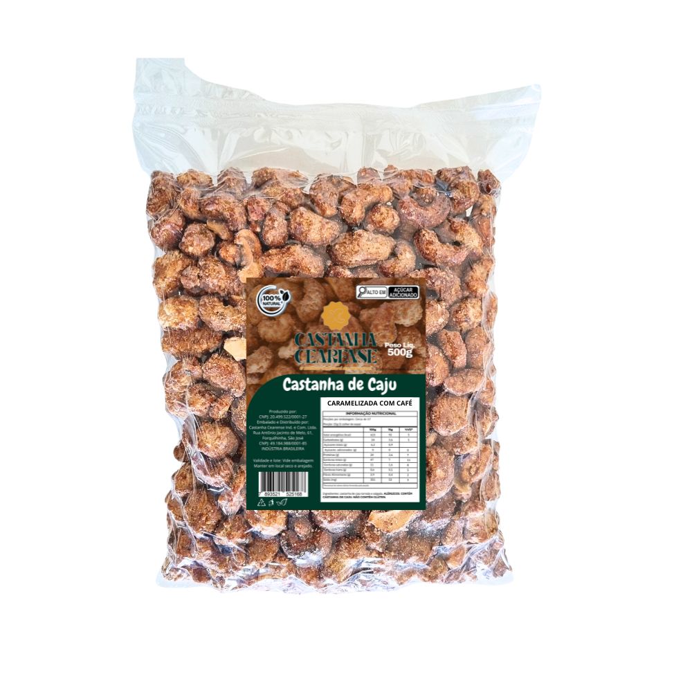 Castanha De Caju Caramelizada Com Café - Castanha Cearense Premium