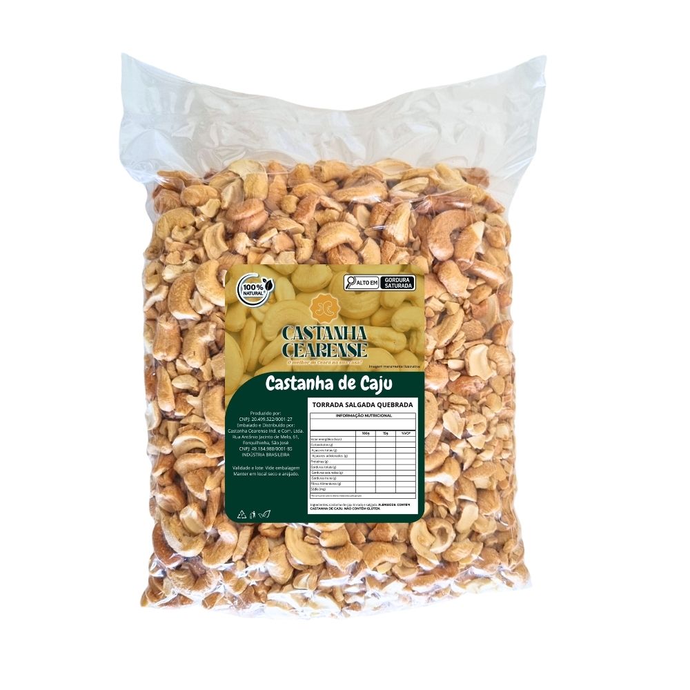 Castanha De Caju SLW Premium Torrada Salgada Mista (Inteira + Quebrada) - Castanha Cearense Premium