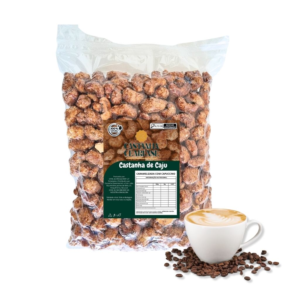 Castanha De Caju Caramelizada Com Capuccino - Castanha Cearense Premium