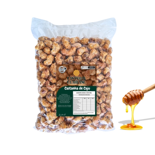 Castanha De Caju Caramelizada Com Mel - Castanha Cearense Premium