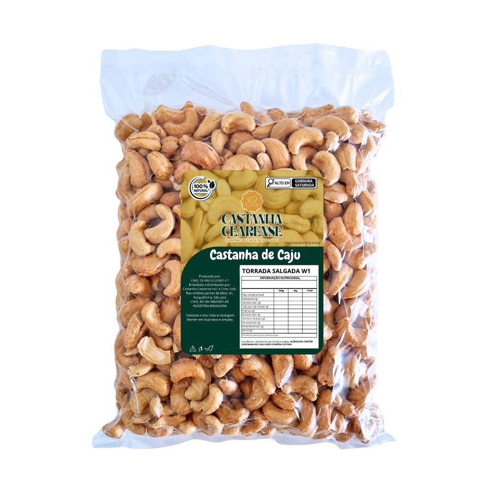 Castanha De Caju W1 Torrada Salgada - Castanha Cearense Premium